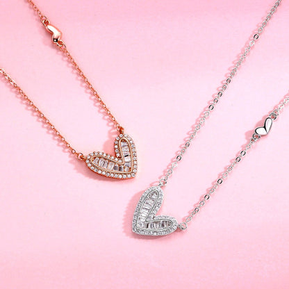 Sterling Silver Luxury Heart-Design Earrings