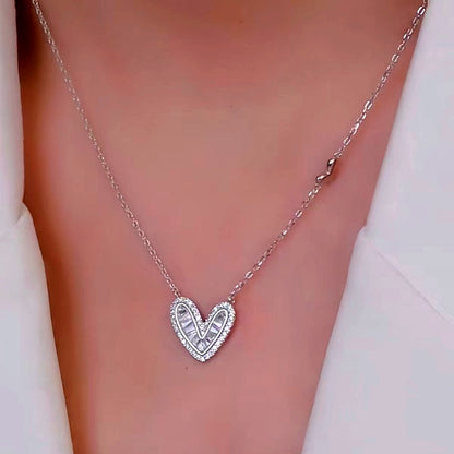 Sterling Silver Luxury Heart-Design Earrings