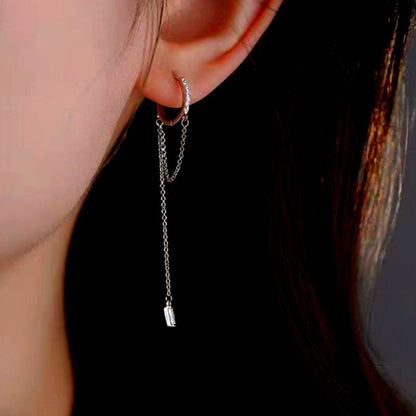 Sterling Silver Luxury Long Tassel Earrings