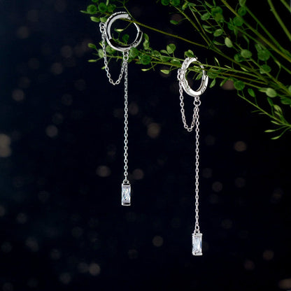 Sterling Silver Luxury Long Tassel Earrings