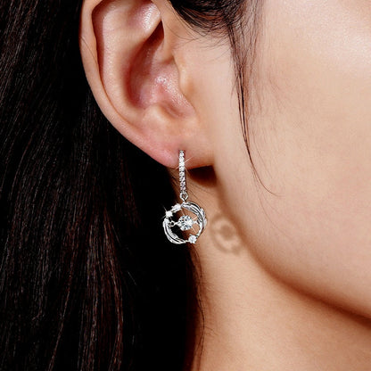 Sterling Silver Luxury Moissanite Earrings