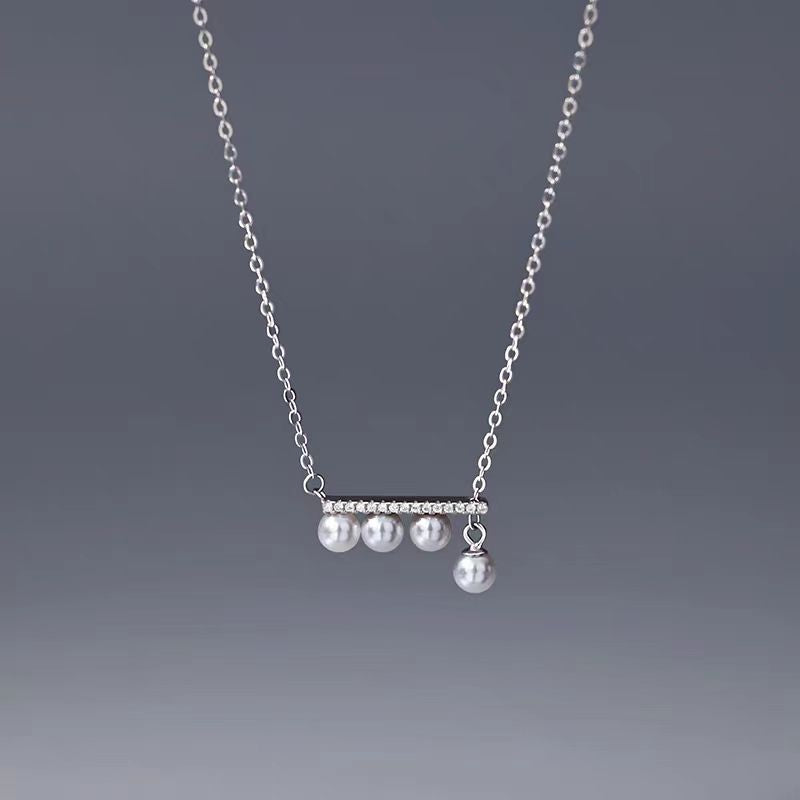 Sterling Silver Luxury Pearl Chain Necklaces