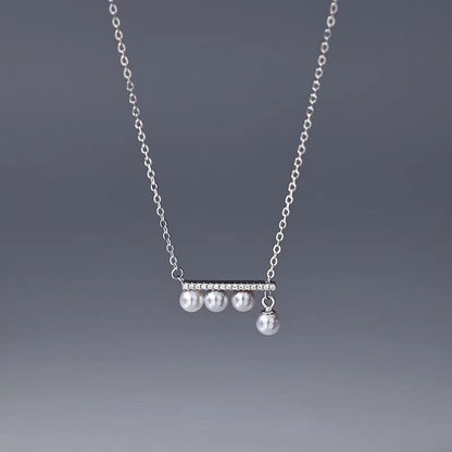 Sterling Silver Luxury Pearl Chain Necklaces