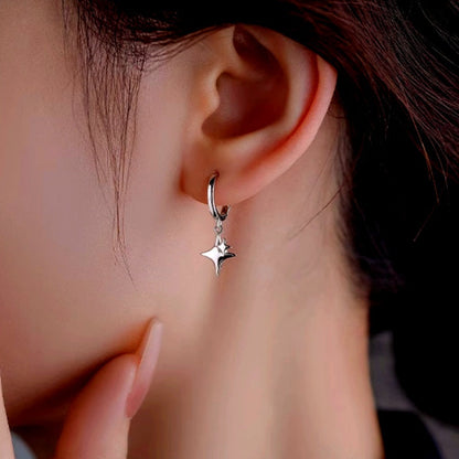 Sterling Silver Luxury Star Earrings