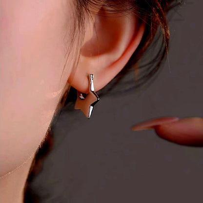 Sterling Silver Luxury Star Earrings