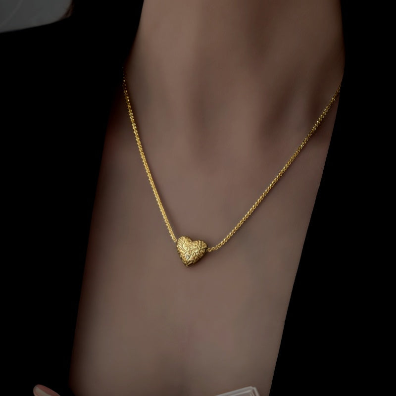 Sterling Silver Luxury Starry Sky Heart Necklace