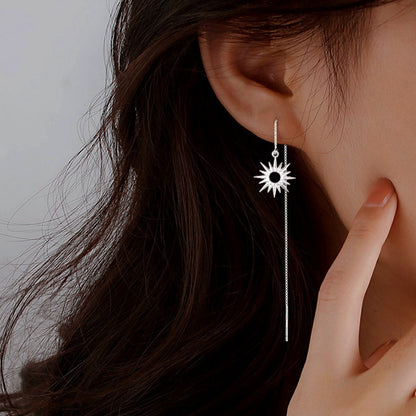 Sterling Silver Luxury Sunflower Earrings