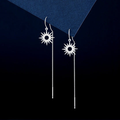 Sterling Silver Luxury Sunflower Earrings