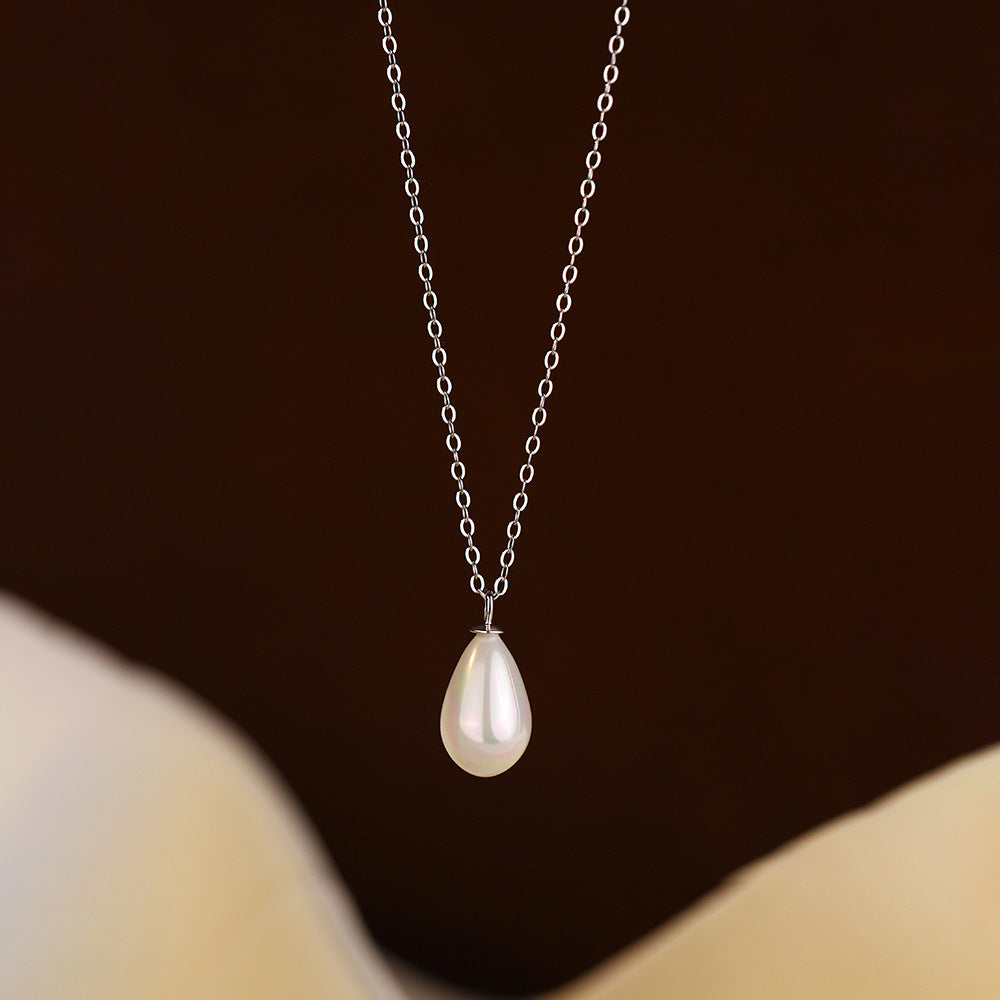 Sterling Silver Luxury Water Drop Pearl Necklaces