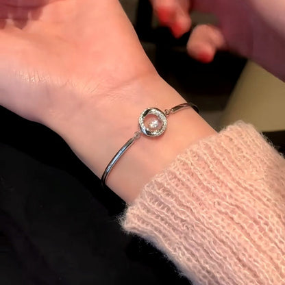 Sterling Silver Mobius Arc-Shaped Smart Bracelet
