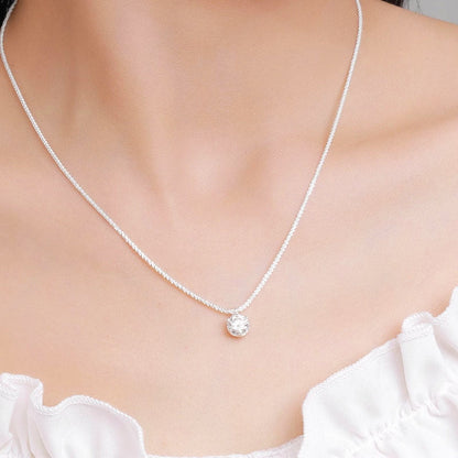 Sterling Silver Moissanite Necklace