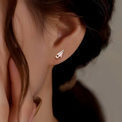 Sterling Silver Pink Small Umbrella Stud Earrings
