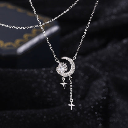 Sterling Silver Romantic Star Necklace