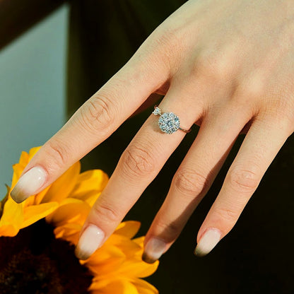 Sterling Silver Rotatable Adjustable Zircon Rings