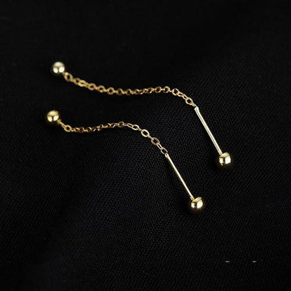 Sterling Silver Screw Chain Earrings