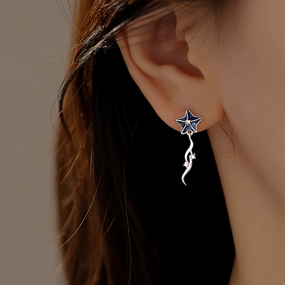 Sterling Silver Sea Star Necklace And Earrings