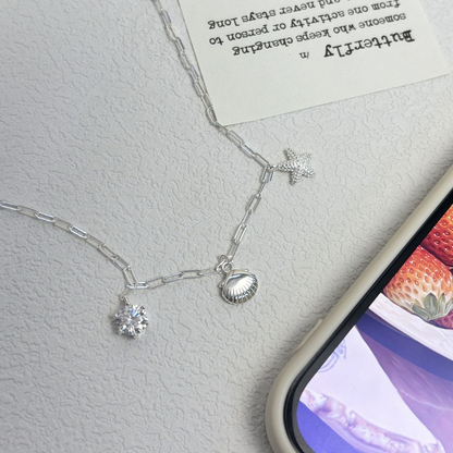 Sterling Silver Shell Starfish Bracelets And Necklaces