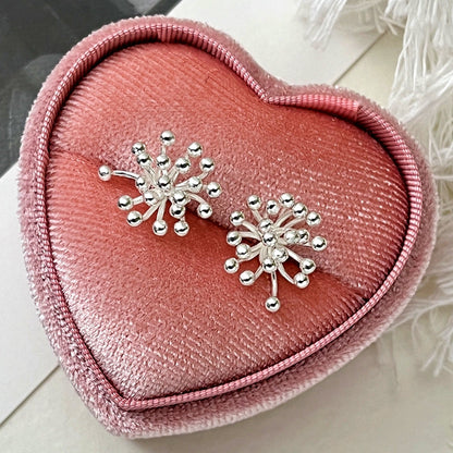 Sterling Silver Simple Firework Studs Earrings