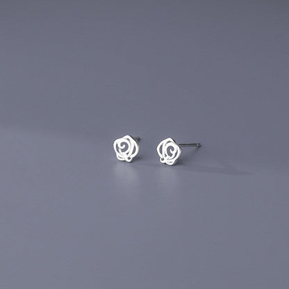 Sterling Silver Simple Stud Earrings