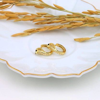 Sterling Silver Snake Earrings
