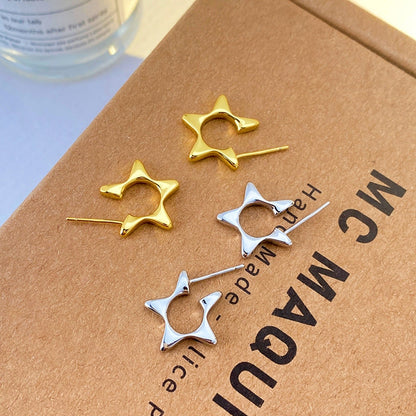 Sterling Silver Star Earrings