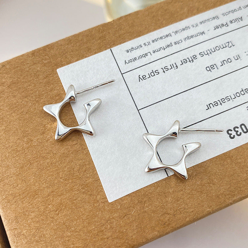 Sterling Silver Star Earrings