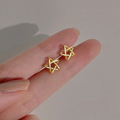 Sterling Silver Star Stud Earrings