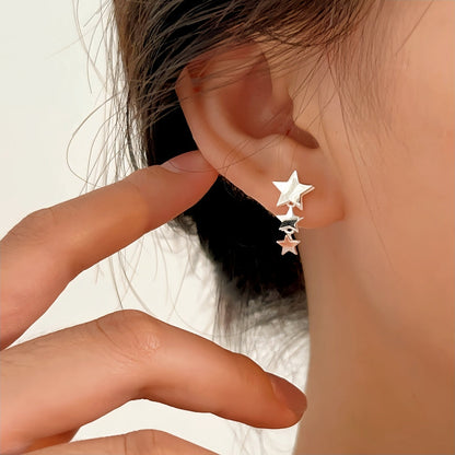 Sterling Silver Star Tassel Earrings