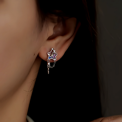 Sterling Silver Star Wishing Earrings