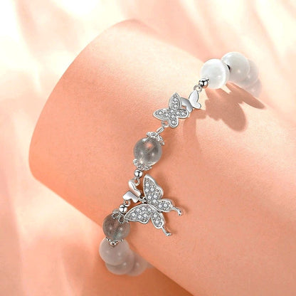 Sterling Silver Swallowtail Butterfly Bead Bracelet