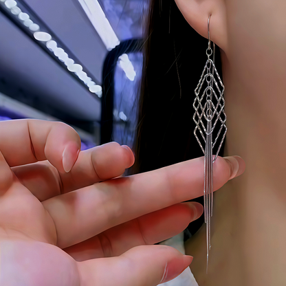 Sterling Silver Tassel Threader Earrings