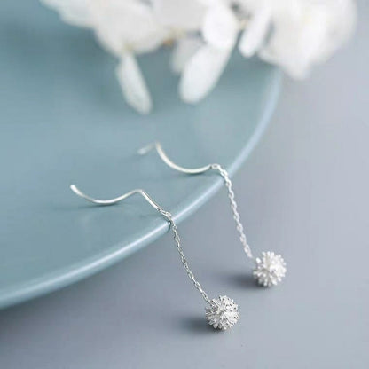 Sterling Silver Wavy Elegant Threader Earrings