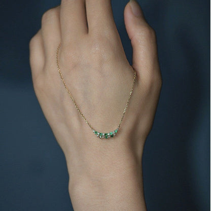 Sterling Silver Zircon Diamond Necklace
