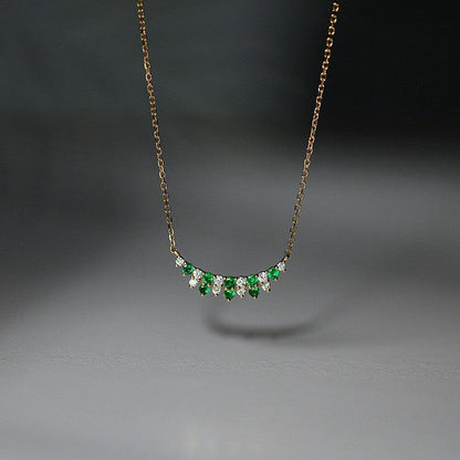 Sterling Silver Zircon Diamond Necklace