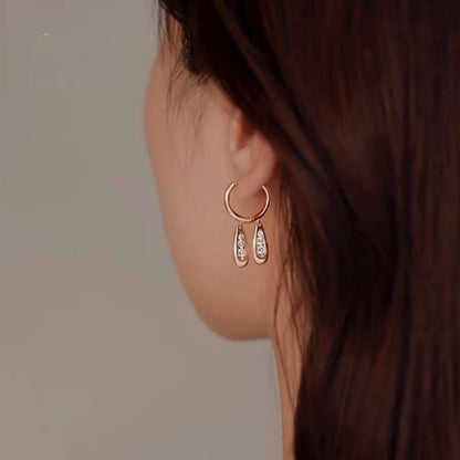 Sterling Silver Zircon Rabbit Earrings