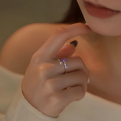 Sterling Silver Zircon Star Rings