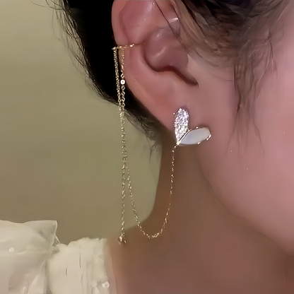 Heart Design Zircon Ear Cuffs (1 Pair)