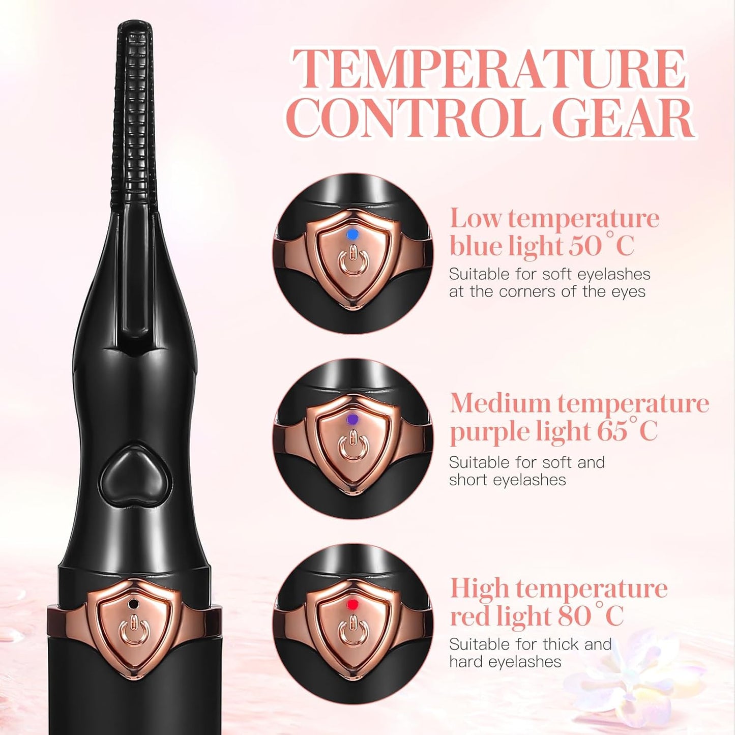 Lash Lift Pro, Portable Electric Heated Eyelash Curler: USB Rechargeable for Fast, Long-Lasting Beautiful Lashes