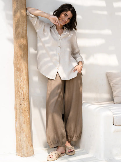 Sadhu French Linen Pants Dusty Pink