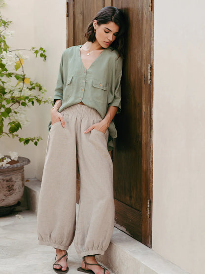 Sadhu French Linen Pants Dusty Pink