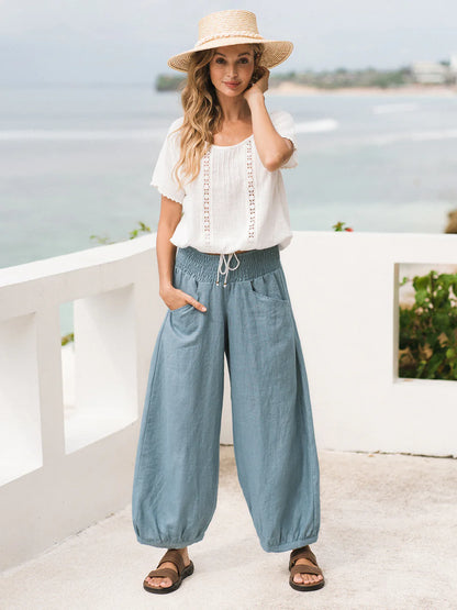 Sadhu French Linen Pants Dusty Pink