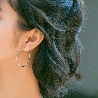Sterling Silver 40MM Hoop Earrings