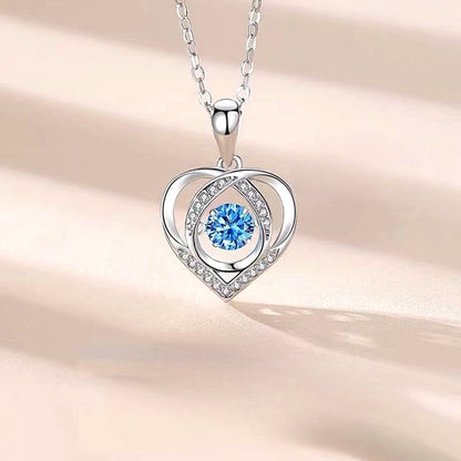 Sterling Silver Luxury Dynamic Heart Necklace