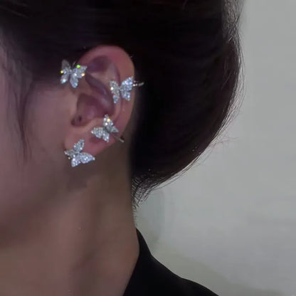 New Silver Butterfly Ear
