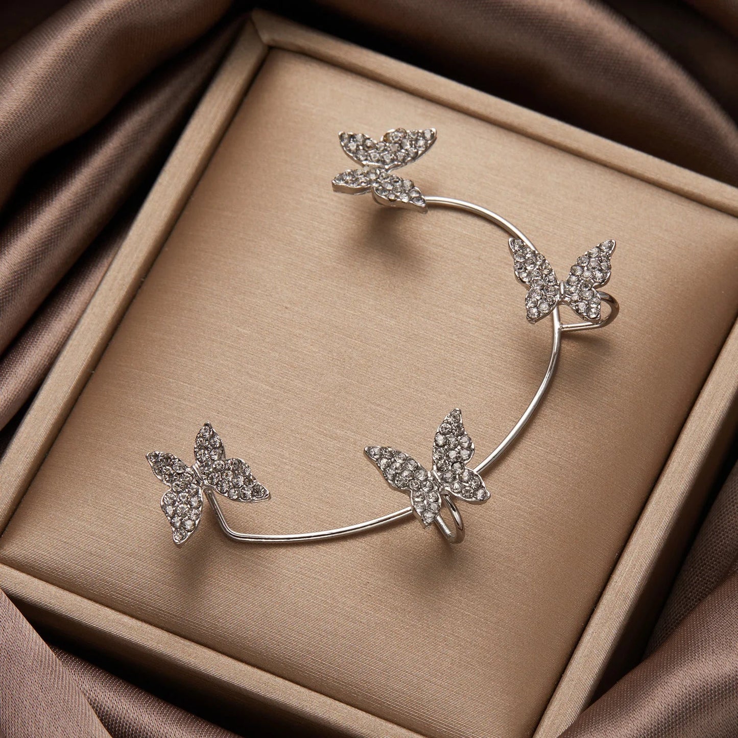 New Silver Butterfly Ear