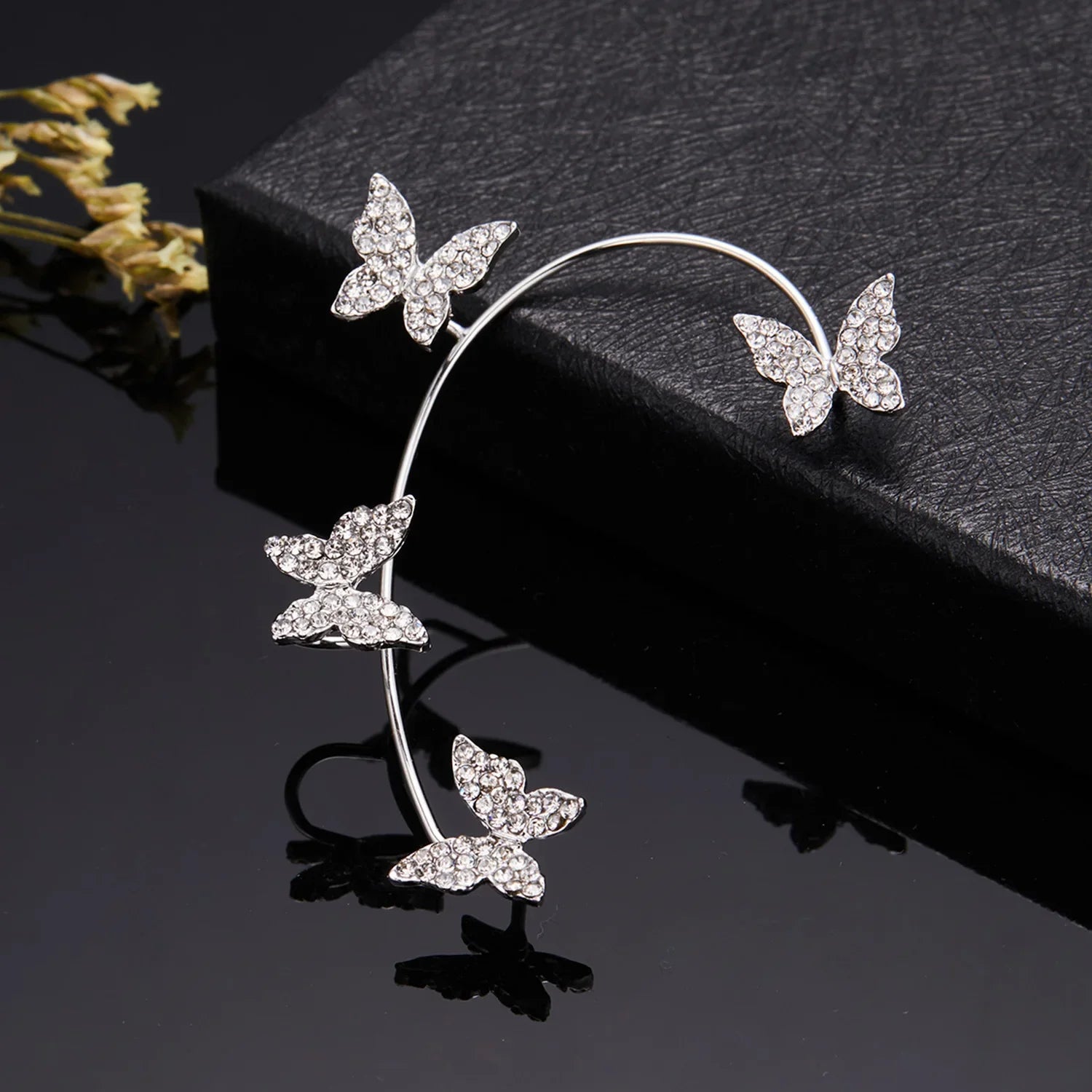 New Silver Butterfly Ear
