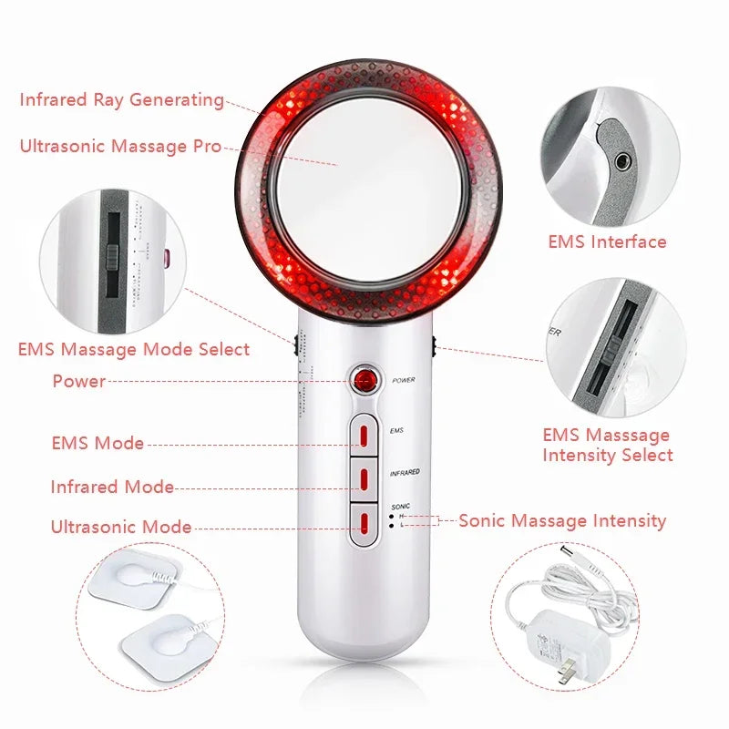 Ultrasonic 3 em 1 Cavitation EMS Slimming Massager | Beauty Boost®