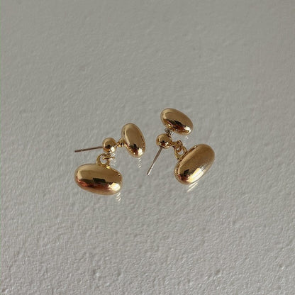 14K Gold-plated Bean Jacket Earrings