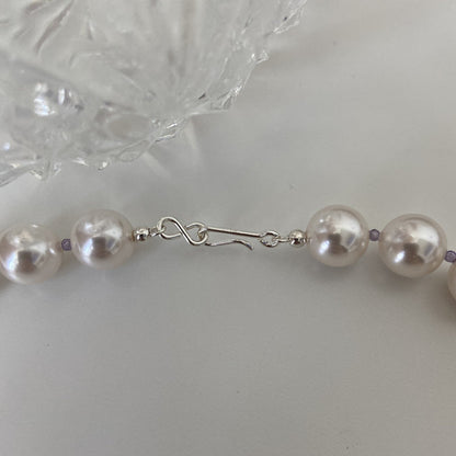 10mm Luxury Austria Crystal Pearl Necklaces