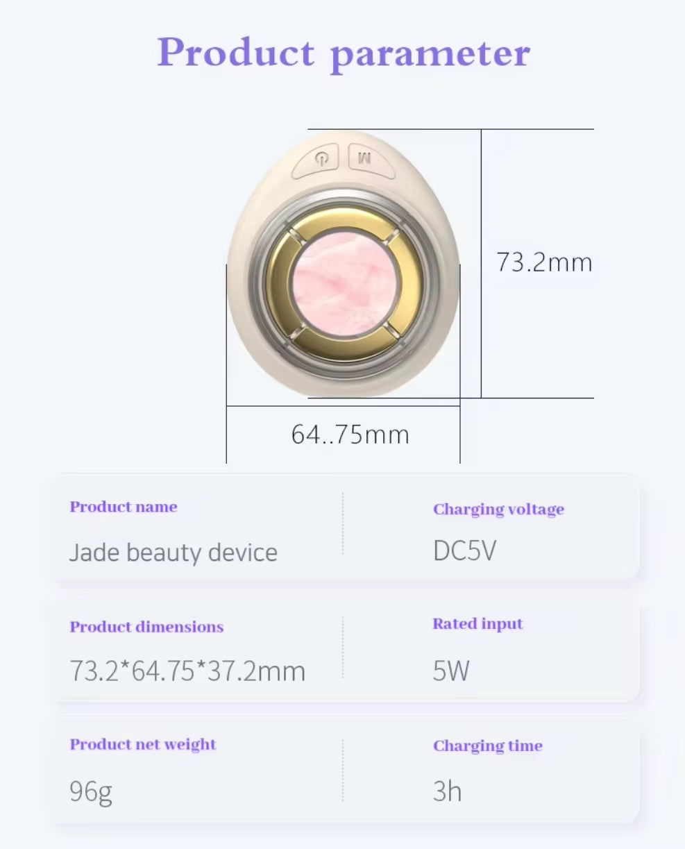 Jade Glow LED Facial Massager – 4 Light Modes for Lift & Glow
